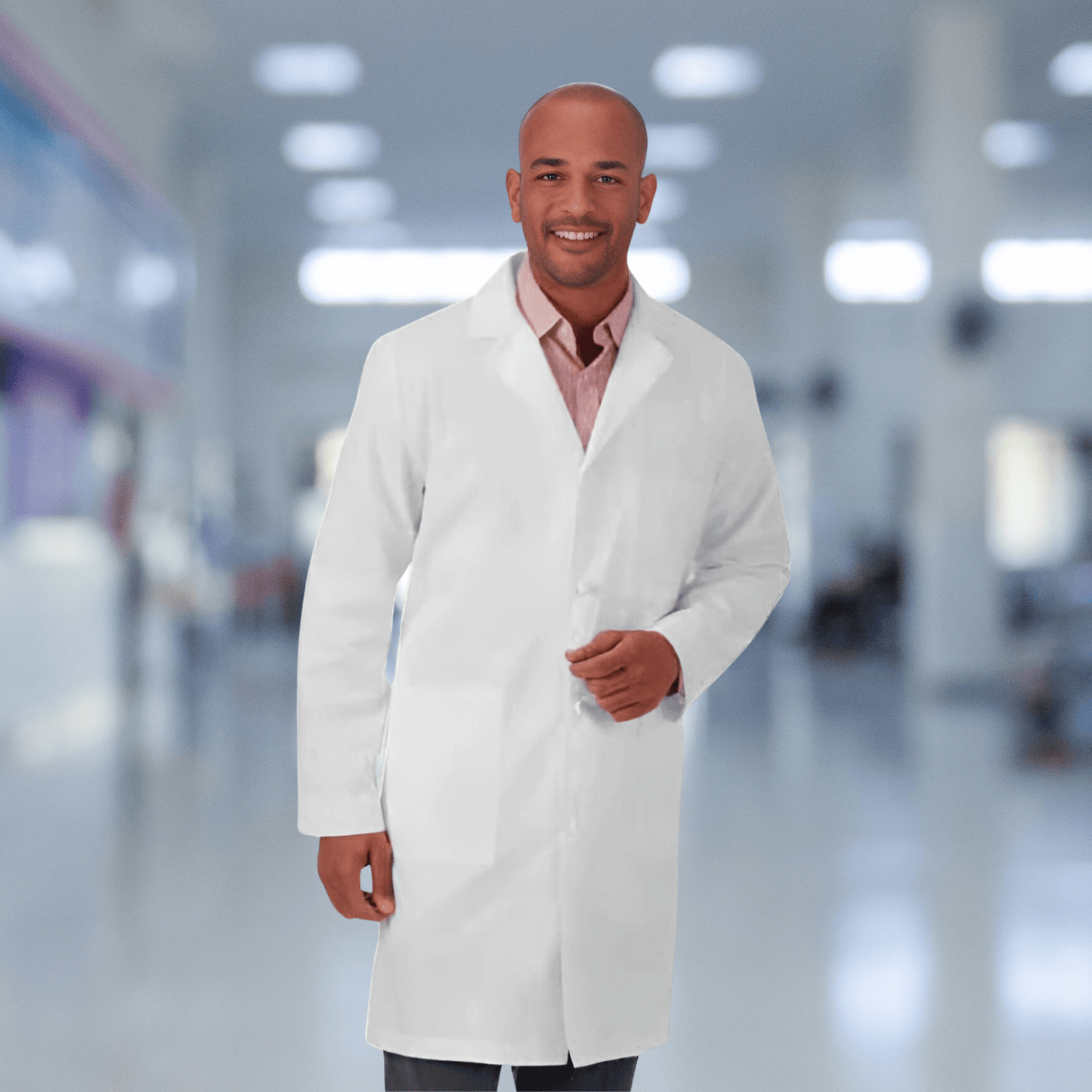Meta 762 Men's 40" Knot Button iPad Lab Coat
